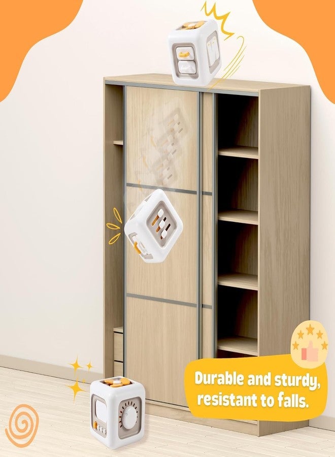 BuntyChiku Montessori Toys 6 in 1 Preschool Board & Sensory Busy Activity Cube Toys for Toddlers Early Learning Fine Motor Skills Development Educational Travel Toy Birthday Gifts (Fan). - Image 4